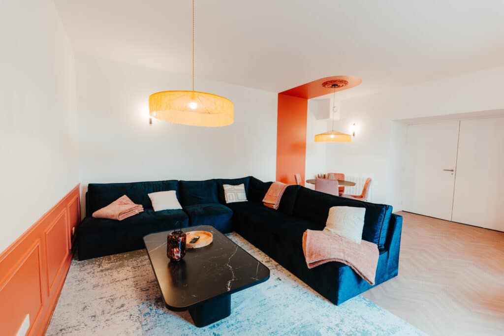 Salon partagé du coliving Haut Trait Rennes